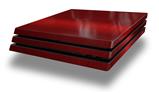 Vinyl Decal Skin Wrap compatible with Sony PlayStation 4 Pro Console Simulated Brushed Metal Red (PS4 NOT INCLUDED)