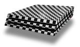 Vinyl Decal Skin Wrap compatible with Sony PlayStation 4 Pro Console Checkered Canvas Black and White (PS4 NOT INCLUDED)