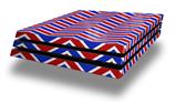Vinyl Decal Skin Wrap compatible with Sony PlayStation 4 Pro Console Zig Zag Red White and Blue (PS4 NOT INCLUDED)