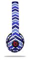 WraptorSkinz Skin Decal Wrap compatible with Beats Solo 2 and Solo 3 Wireless Headphones Zig Zag Blues Skin Only (HEADPHONES NOT INCLUDED)