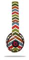 WraptorSkinz Skin Decal Wrap compatible with Beats Solo 2 and Solo 3 Wireless Headphones Zig Zag Colors 01 Skin Only (HEADPHONES NOT INCLUDED)