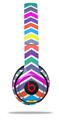 WraptorSkinz Skin Decal Wrap compatible with Beats Solo 2 and Solo 3 Wireless Headphones Zig Zag Colors 04 Skin Only (HEADPHONES NOT INCLUDED)