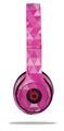 WraptorSkinz Skin Decal Wrap compatible with Beats Solo 2 and Solo 3 Wireless Headphones Triangle Mosaic Fuchsia Skin Only (HEADPHONES NOT INCLUDED)