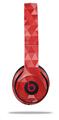 WraptorSkinz Skin Decal Wrap compatible with Beats Solo 2 and Solo 3 Wireless Headphones Triangle Mosaic Red Skin Only (HEADPHONES NOT INCLUDED)
