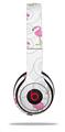 WraptorSkinz Skin Decal Wrap compatible with Beats Solo 2 and Solo 3 Wireless Headphones Flamingos on White Skin Only (HEADPHONES NOT INCLUDED)
