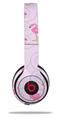 WraptorSkinz Skin Decal Wrap compatible with Beats Solo 2 and Solo 3 Wireless Headphones Flamingos on Pink Skin Only (HEADPHONES NOT INCLUDED)