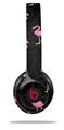 WraptorSkinz Skin Decal Wrap compatible with Beats Solo 2 and Solo 3 Wireless Headphones Flamingos on Black Skin Only (HEADPHONES NOT INCLUDED)