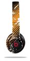WraptorSkinz Skin Decal Wrap compatible with Beats Solo 2 and Solo 3 Wireless Headphones Halftone Splatter White Orange Skin Only (HEADPHONES NOT INCLUDED)
