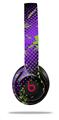 WraptorSkinz Skin Decal Wrap compatible with Beats Solo 2 and Solo 3 Wireless Headphones Halftone Splatter Green Purple Skin Only (HEADPHONES NOT INCLUDED)