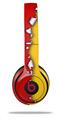 WraptorSkinz Skin Decal Wrap compatible with Beats Solo 2 and Solo 3 Wireless Headphones Ripped Colors Red Yellow Skin Only (HEADPHONES NOT INCLUDED)