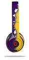 WraptorSkinz Skin Decal Wrap compatible with Beats Solo 2 and Solo 3 Wireless Headphones Ripped Colors Purple Yellow Skin Only (HEADPHONES NOT INCLUDED)