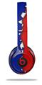 WraptorSkinz Skin Decal Wrap compatible with Beats Solo 2 and Solo 3 Wireless Headphones Ripped Colors Blue Red Skin Only (HEADPHONES NOT INCLUDED)