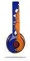 WraptorSkinz Skin Decal Wrap compatible with Beats Solo 2 and Solo 3 Wireless Headphones Ripped Colors Blue Orange Skin Only (HEADPHONES NOT INCLUDED)