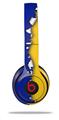 WraptorSkinz Skin Decal Wrap compatible with Beats Solo 2 and Solo 3 Wireless Headphones Ripped Colors Blue Yellow Skin Only (HEADPHONES NOT INCLUDED)