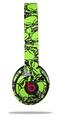 WraptorSkinz Skin Decal Wrap compatible with Beats Solo 2 and Solo 3 Wireless Headphones Scattered Skulls Neon Green Skin Only (HEADPHONES NOT INCLUDED)