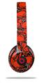 WraptorSkinz Skin Decal Wrap compatible with Beats Solo 2 and Solo 3 Wireless Headphones Scattered Skulls Red Skin Only (HEADPHONES NOT INCLUDED)