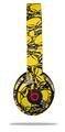 WraptorSkinz Skin Decal Wrap compatible with Beats Solo 2 and Solo 3 Wireless Headphones Scattered Skulls Yellow Skin Only (HEADPHONES NOT INCLUDED)