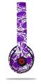 WraptorSkinz Skin Decal Wrap compatible with Beats Solo 2 and Solo 3 Wireless Headphones Scattered Skulls Purple Skin Only (HEADPHONES NOT INCLUDED)