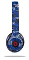 WraptorSkinz Skin Decal Wrap compatible with Beats Solo 2 and Solo 3 Wireless Headphones HEX Mesh Camo 01 Blue Bright Skin Only (HEADPHONES NOT INCLUDED)