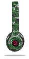 WraptorSkinz Skin Decal Wrap compatible with Beats Solo 2 and Solo 3 Wireless Headphones HEX Mesh Camo 01 Green Skin Only (HEADPHONES NOT INCLUDED)