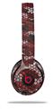 WraptorSkinz Skin Decal Wrap compatible with Beats Solo 2 and Solo 3 Wireless Headphones HEX Mesh Camo 01 Red Skin Only (HEADPHONES NOT INCLUDED)