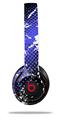 WraptorSkinz Skin Decal Wrap compatible with Beats Solo 2 and Solo 3 Wireless Headphones Halftone Splatter White Blue Skin Only (HEADPHONES NOT INCLUDED)