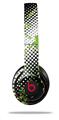 WraptorSkinz Skin Decal Wrap compatible with Beats Solo 2 and Solo 3 Wireless Headphones Halftone Splatter Green White Skin Only (HEADPHONES NOT INCLUDED)