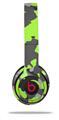 WraptorSkinz Skin Decal Wrap compatible with Beats Solo 2 and Solo 3 Wireless Headphones WraptorCamo Old School Camouflage Camo Lime Green Skin Only (HEADPHONES NOT INCLUDED)