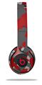 WraptorSkinz Skin Decal Wrap compatible with Beats Solo 2 and Solo 3 Wireless Headphones WraptorCamo Old School Camouflage Camo Red Skin Only (HEADPHONES NOT INCLUDED)