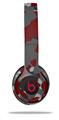 WraptorSkinz Skin Decal Wrap compatible with Beats Solo 2 and Solo 3 Wireless Headphones WraptorCamo Old School Camouflage Camo Red Dark Skin Only (HEADPHONES NOT INCLUDED)