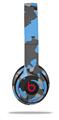 WraptorSkinz Skin Decal Wrap compatible with Beats Solo 2 and Solo 3 Wireless Headphones WraptorCamo Old School Camouflage Camo Blue Medium Skin Only (HEADPHONES NOT INCLUDED)