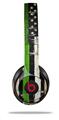 WraptorSkinz Skin Decal Wrap compatible with Beats Solo 2 and Solo 3 Wireless Headphones Painted Faded and Cracked Green Line USA American Flag Skin Only (HEADPHONES NOT INCLUDED)
