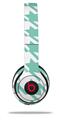 WraptorSkinz Skin Decal Wrap compatible with Beats Solo 2 and Solo 3 Wireless Headphones Houndstooth Seafoam Green Skin Only (HEADPHONES NOT INCLUDED)