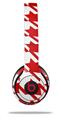 WraptorSkinz Skin Decal Wrap compatible with Beats Solo 2 and Solo 3 Wireless Headphones Houndstooth Red Skin Only (HEADPHONES NOT INCLUDED)