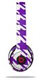WraptorSkinz Skin Decal Wrap compatible with Beats Solo 2 and Solo 3 Wireless Headphones Houndstooth Purple Skin Only (HEADPHONES NOT INCLUDED)