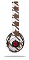 WraptorSkinz Skin Decal Wrap compatible with Beats Solo 2 and Solo 3 Wireless Headphones Houndstooth Chocolate Brown Skin Only (HEADPHONES NOT INCLUDED)
