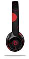WraptorSkinz Skin Decal Wrap compatible with Beats Solo 2 and Solo 3 Wireless Headphones Lots of Dots Red on Black Skin Only (HEADPHONES NOT INCLUDED)