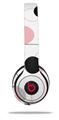 WraptorSkinz Skin Decal Wrap compatible with Beats Solo 2 and Solo 3 Wireless Headphones Lots of Dots Pink on White Skin Only (HEADPHONES NOT INCLUDED)