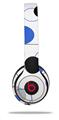 WraptorSkinz Skin Decal Wrap compatible with Beats Solo 2 and Solo 3 Wireless Headphones Lots of Dots Blue on White Skin Only (HEADPHONES NOT INCLUDED)