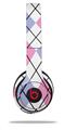 WraptorSkinz Skin Decal Wrap compatible with Beats Solo 2 and Solo 3 Wireless Headphones Argyle Pink and Blue Skin Only (HEADPHONES NOT INCLUDED)