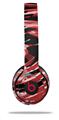 WraptorSkinz Skin Decal Wrap compatible with Beats Solo 2 and Solo 3 Wireless Headphones Alecias Swirl 02 Red Skin Only (HEADPHONES NOT INCLUDED)