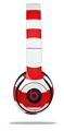 WraptorSkinz Skin Decal Wrap compatible with Beats Solo 2 and Solo 3 Wireless Headphones Bullseye Red and White Skin Only (HEADPHONES NOT INCLUDED)