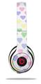 WraptorSkinz Skin Decal Wrap compatible with Beats Solo 2 and Solo 3 Wireless Headphones Pastel Hearts on White Skin Only (HEADPHONES NOT INCLUDED)