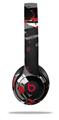 WraptorSkinz Skin Decal Wrap compatible with Beats Solo 2 and Solo 3 Wireless Headphones Abstract 02 Red Skin Only (HEADPHONES NOT INCLUDED)