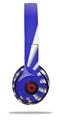 WraptorSkinz Skin Decal Wrap compatible with Beats Solo 2 and Solo 3 Wireless Headphones Rising Sun Japanese Flag Blue Skin Only (HEADPHONES NOT INCLUDED)
