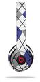 WraptorSkinz Skin Decal Wrap compatible with Beats Solo 2 and Solo 3 Wireless Headphones Argyle Blue and Gray Skin Only (HEADPHONES NOT INCLUDED)