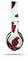 WraptorSkinz Skin Decal Wrap compatible with Beats Solo 2 and Solo 3 Wireless Headphones Butterflies Red Skin Only (HEADPHONES NOT INCLUDED)