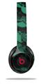 WraptorSkinz Skin Decal Wrap compatible with Beats Solo 2 and Solo 3 Wireless Headphones Skulls Confetti Seafoam Green Skin Only (HEADPHONES NOT INCLUDED)