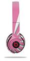 WraptorSkinz Skin Decal Wrap compatible with Beats Solo 2 and Solo 3 Wireless Headphones Rising Sun Japanese Flag Pink Skin Only (HEADPHONES NOT INCLUDED)