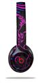 WraptorSkinz Skin Decal Wrap compatible with Beats Solo 2 and Solo 3 Wireless Headphones Twisted Garden Hot Pink and Blue Skin Only (HEADPHONES NOT INCLUDED)